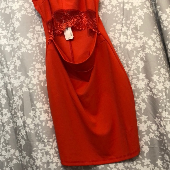 Orange spaghetti strap dress - Picture 2 of 4